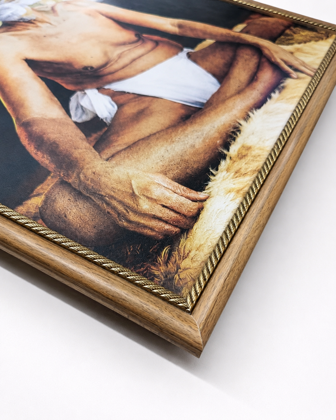 Sri Ramana Maharshi Premium Framed Wall Portrait | Spiritual Home Decor | Ready to Hang
